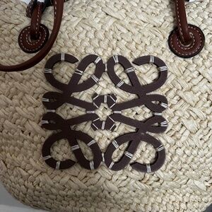Loewe raffia basket bag